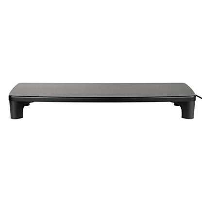 3M Adjustable Monitor Stand with 4-Port USB Hub, Black, Great for Computer Monitors, Laptops, TVs, Speakers, Printers and More