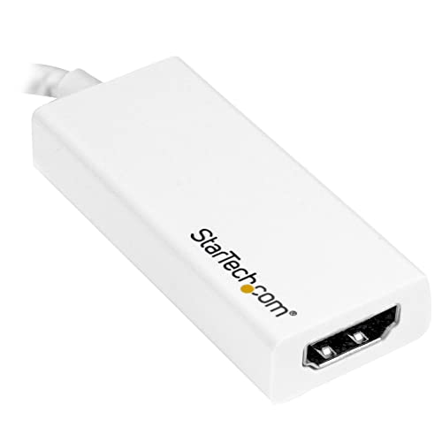StarTech USB 3.1 USB-C to HDMI Adapter Dongle, 4K 30Hz, Reversible, White - color: White, style: 4K 30Hz