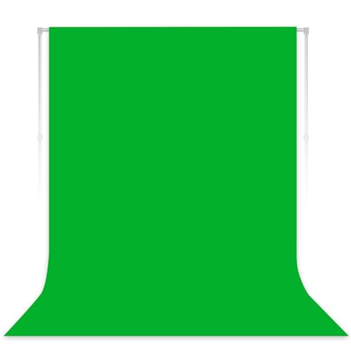 Green Screen Photography Backdrop for Photoshoot, Fabric, 7x10 FT | Versatile Studio Photo Backgrounds, Easy to Install, for Portraits Shooting, Party Decor, Live Streaming, Video Recording - color: Green, size: 7X10 FT