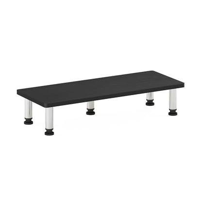 Furinno Turn-N-Tube Monitor Riser Stand, Americano, Stainless Steel Tubes - color: Americano, size: 23.6 x 9.3 in. Rectangle