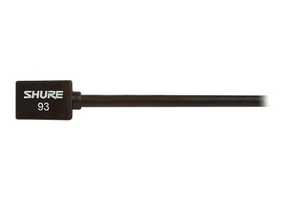 Shure WL93-6 Series Subminiature Condenser Lavalier Microphones, WL93-6 Black, with 6-Foot (1.9 m) Cable - style: Black (6-foot cable)