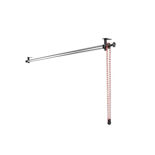Photography Backdrop Roller Support System, 1 Roller with Plastic Chain, 120-inch Stainless Steel Crossbar - color: Red Plastic Chain
