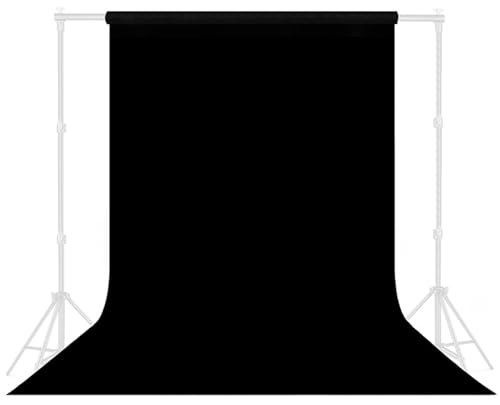 Yizhily Seamless Photo Photography Background Paper Backdrop for Photoshoot, Videos, YouTube, Livestream, 107" x36', Ultra Black - color: Ultra Black