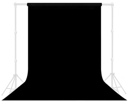 Yizhily Seamless Photo Photography Background Paper Backdrop for Photoshoot, Videos, YouTube, Livestream, 107" x36', Ultra Black - color: Ultra Black