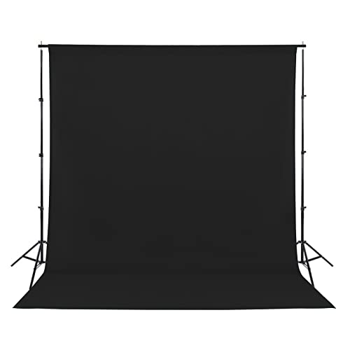 Sugargirl 10X10FT Black Backdrop Background for Photography, Photo Backdrop Black Screen Photo Booth Backdrop for Photoshoot Party Video(1 Panel) - color: Black, size: 10x10 FT