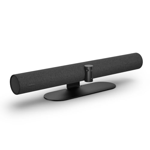 Jabra PanaCast 50 – Intelligent 180° Panoramic-4K Meeting Room Video Camera – Inclusive Video Conferencing Camera with Full Coverage, Easy to Set-Up Wide Angle Webcam with Microphones - Black
