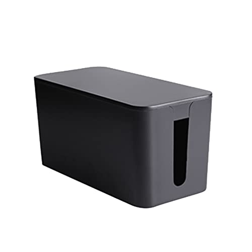 Cable Management Box,Cord Organizer Box for Home and Office System to Cover and Hide, Power Strips, Cords,Surge Protector (Small, Black) - color: Black, size: Small