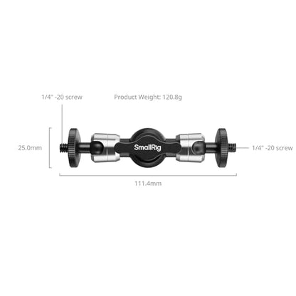 SMALLRIG 4.3" Mini Magic Arm, Compact Magic Arm for Monitors & LED Lights, 360° Ball Head Adjustment, 6.6lb Static Load, Aviation Aluminum with Safety Washer for Scratch Protection - 6509 - style: 1-Pack (4.3“)