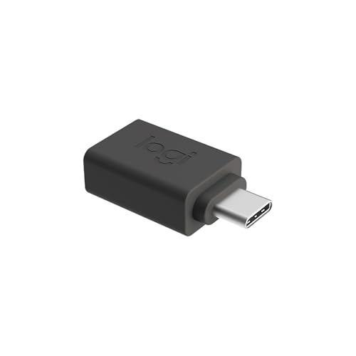 Logitech USB-C to USB-A Adapter - size: 1.1" x 0.7" x 0.4"