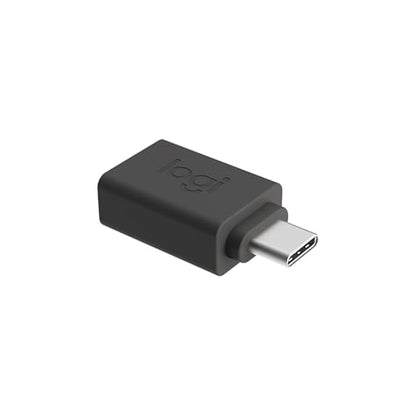 Logitech USB-C to USB-A Adapter - size: 1.1" x 0.7" x 0.4"