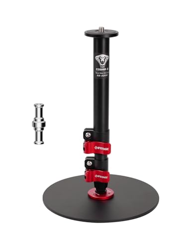 IFOOTAGE A200 Round Base Monopod 22" Desktop Mini Tripod | Aluminum Tabletop Small Tripod Compatible with DSLR Camera Light Webcam for Live Streaming Vlogging, Payload 10KG/22LBS - size: 22in - RB-A200