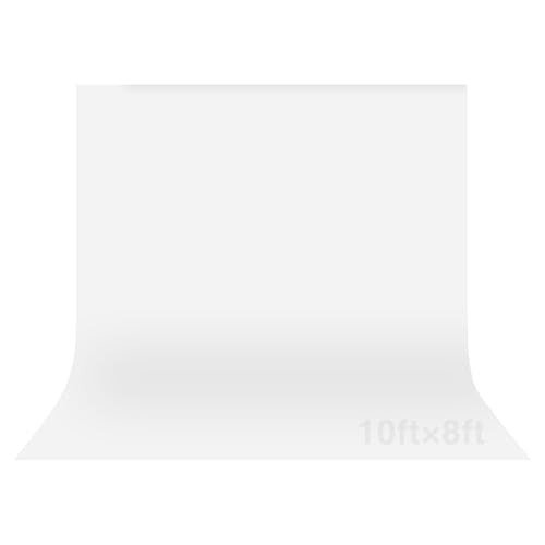 White Backdrop for Photoshoot 10x8ft (WxH), White Backdrop Curtain Backdrop for Photography Polyester Collapsible Background Screen for Portrait, Product Video, Pet, Photo Studio - color: White, size: 10x8 FT
