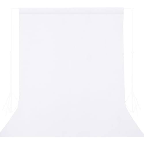 GFCC 8FTX10FT White Backdrop Background for Photography Photo Booth Backdrop for Photoshoot Background Screen Video Recording Parties Curtain - color: White, size: 8ftx10ft