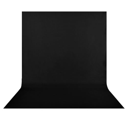 HEMMOTOP Black Backdrop Background, 6x9 ft Polyester Fabric Chromakey Black Screen Backdrops Collapsible for Photoshoot, Birthday Party, Wedding, Photography (Backdrop only) - color: Black, size: 6x9ft