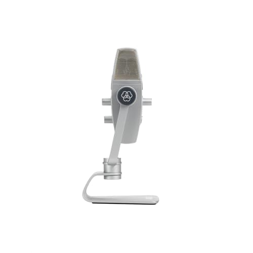 AKG Pro Audio Lyra Ultra-HD USB C Microphone for Recording, Streaming, Gaming, Podcasting, ASMR on PC and Mac, Condenser Mic for Laptop or Computer, Adjustable Stand, Plug and Play – Blue and Silver | Ultra-HD 24-Bit/192 Khz Audio, 4-Capsule Adaptive Caps