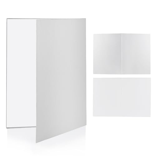 Meking Silver White Photo Backdrop Boards, 2 in 1 Light Reflectors for Photography, Flat Lay Photography Background for Food, Makeup, Jewelry and Other Small Product (17x12 Inch) - size: 1Pcs A3 Silver White
