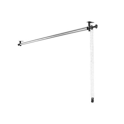 Photography Backdrop Roller Support System, 1 Roller with Metal Chain, 120-inch Stainless Steel Crossbar - color: Silver Metal Chain