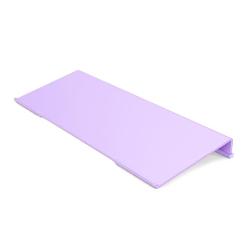 BEEGO Ergonomic Computer Keyboard Stand - Purple Acrylic Keyboard Riser Tilted Keyboard Holder Keyboard Tray with Purple Non-Slip Strip for Easy Typing at Home School Office Desk Accessories - color: Clear W/ White Strip & Wrist Rest, size: 1PCS