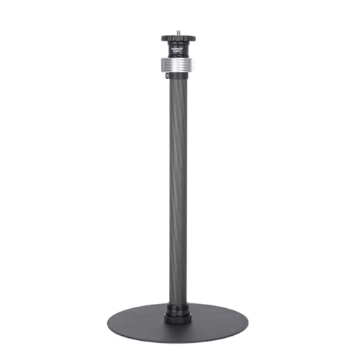 Koolehaoda Carbon Fiber Desktop Monopod Stand, 16"-28" Adjustable with Base | Heavy Duty Table Mount Extension Rod, for DSLR Camera, Webcam, Light, Live Streaming & Vlogging, Stable Base, Lightweight