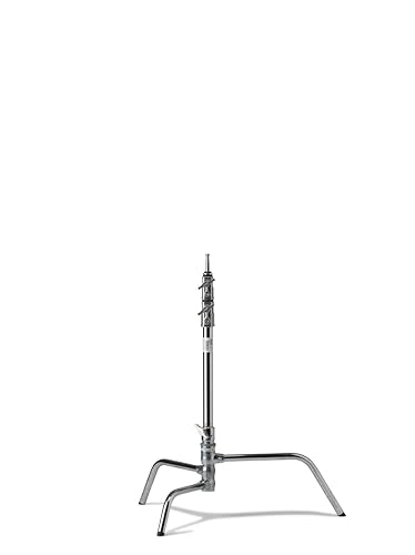 Kupo 20" C-Stand Turtle Base Professional Grip Stand with Detachable Base, Two Riser/Three Section Design, Heavy-Duty Steel Construction, Silver (KS704112) - color: Silver, style: 20" Turtle Base