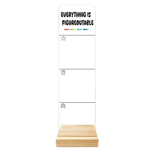 Monitor Memo Board Computer Monitor Memo Board Everything Is Figureoutable Sign Acrylic for Computer Monitors No Screen Damage With Removable Design 12.6x 3.15 x 0.2 inches - style: Figureoutable