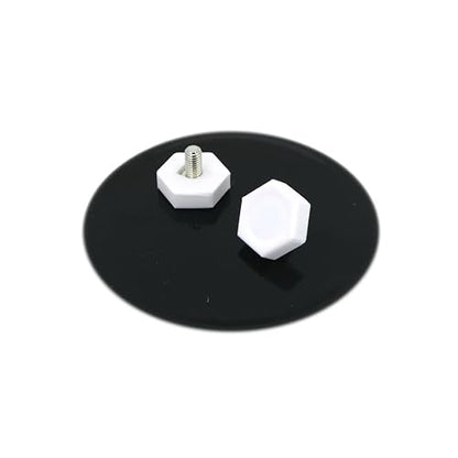Desk Cookies Thumb Screws for Blue Yeti Microphone Including Washers Mic Mounting Hardware (White) - color: White