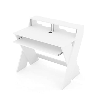 Glorious Sound Desk Compact Professional Studio Workstation, Walnut (AMS-SOUND-DESK-COM-WAL) - color: White