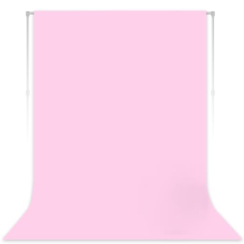 Pink Photography Backdrop for Photoshoot, Fabric, 5x7 FT | Versatile Studio Photo Backgrounds, Easy to Install, for Portraits Shooting, Party Decor, Live Streaming, Video Recording - color: Pink, size: 5X7 FT