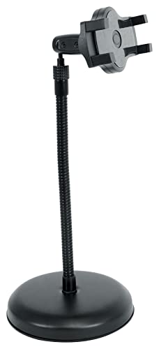 Rockville iSTAND 9 Desktop Gooseneck Stand, Weighted Base, Adjustable Mic Clip, Phone/Tablet Holder, Webcam Adapter, Perfect for Podcasting, Streaming | Includes Mic Clip, Webcam Adapter, 11.8" Gooseneck, Weighted Steel Base, Fits 4.7" to 12.9" Screens, 3