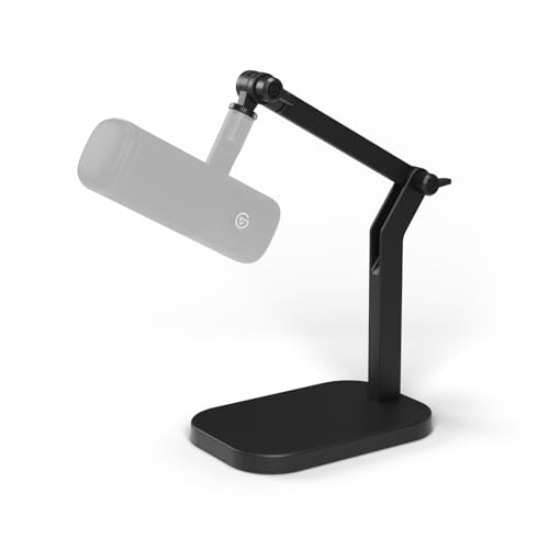 Elgato Wave Desk Stand, Adjustable Microphone Mount | Three pivot points, Holds gear up to 1kg, Mounts camera, light, or phone, Cable ties included, Solid-metal build