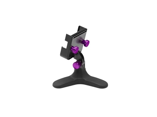 WeatherTech DeskFone Two View Universal Phone Holder for Flat Surfaces, Office, Kitchen, Nightstand - Violet Metal Knobs - color: Violet Metal Knobs
