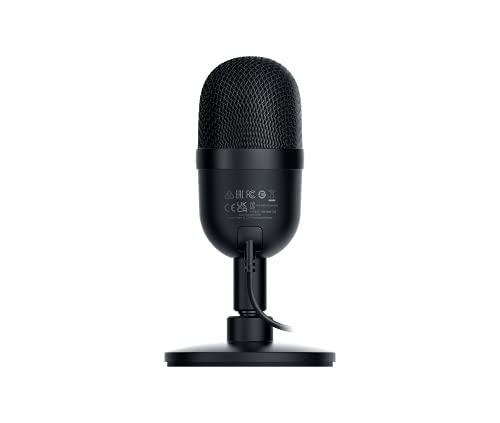 Razer Seiren Mini - USB Condenser Microphone for Streaming (Compact with Supercardioid Polar Pattern, Tiltable Stand, Integrated Shock Absorber) Black - color: Black