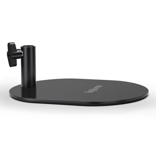 Low Profile Desktop Mic Stand Weighted Base Table Mount For Microphone Suspension Boom Scissor Gooseneck Arm Stand Holder with Adjustable Screw - KBT-49 Metal Base - size: KBT-49 Metal Base