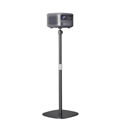 Projector Stand Floor Mount, Adjustable Height 33"-50" | 1/4 Screw with Heavy Base, Arbitrary Angle Adjustment, For Living Room, Courtyard, Bedroom - color: Black