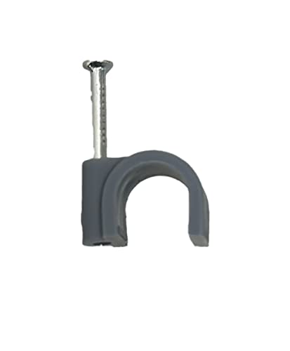On1shelf Cable Clips Round Grey x 50pcs (0.20" / 5mm)