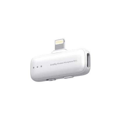 SMALLRIG S70 Mic Lightning Wireless Receiver S70RX-L for iPhone/for iPad, Professionally Tuned by Grammy Winner for Broadcast-Quality Sound in Vlogging, Live Streaming & Content Creation (White) - color: White