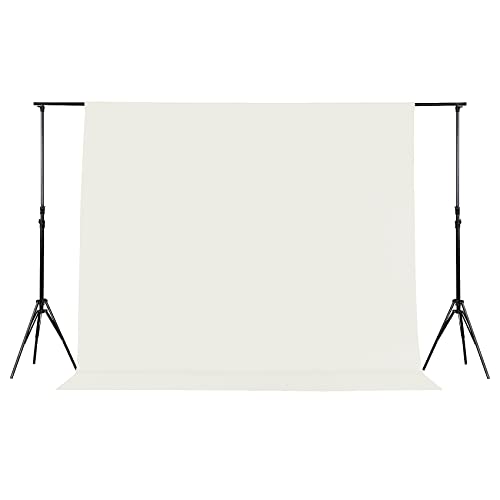 Joccun 5X7FT Ivory Backdrop Background for Photography,Polyester Backdrop Curtain Background Screen for Photography,Photoshoot,Video Recording,Studio(5X7ft,Ivory) - color: Ivory, size: 5FTx7FT