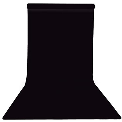 Yizhily Seamless Jet Backdrop Paper Roll, 53" x 16.4', Heavyweight MatteJet Photo Background for Small Studio Headshots, Tabletop Product & Food Photography - color: Jet, size: 53" x16.4'