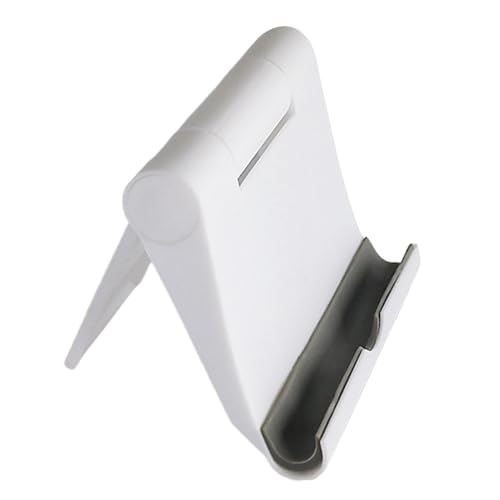 Desk Phone Holders | Adjustable Tablet Dispaly Tripod | Foldable Non-Slip Base Portable Table Phone Holder,for Video Call Meeting Streaming Filming Recording Work Home Office Kitchen - color: White