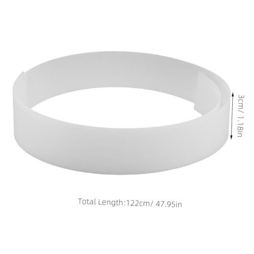 Angoily LED Light Diffuser Sheet 1220x30mm 1mm Thick Optical Scattering Panel for LED Channel Lens Replacement and Pendant Lighting, Milky White Plastic Diffuser for Cabinet and Studio