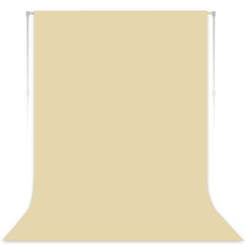 Tan Photography Backdrop for Photoshoot, Fabric, 5x7 FT | Versatile Studio Photo Backgrounds, Easy to Install, for Portraits Shooting, Party Decor, Live Streaming, Video Recording - color: Tan, size: 5X7 FT