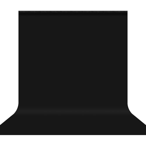 6x9 ft Black Background for Photography, Premium Black Wall Backdrop Curtains Polyester Birthday Party Decoracion Back Drop Content Creator Background Screen for Studio Video Photo Booth Photoshoot - color: black backdrop, size: 6x9ft