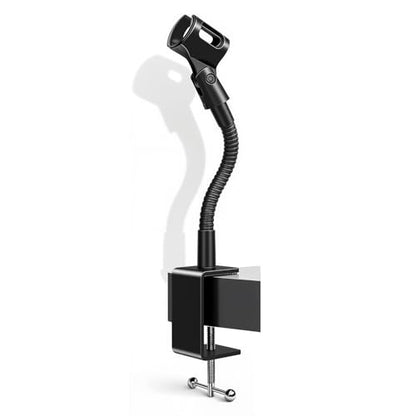 6-INCHS Flexible Gooseneck Microphone Stand with Heavy Duty Desk Clamp for Podcast, Meetings, Lectures, Radio Broadcasting Studio, Live Broadcast Equipment, TV Stations - size: 6-INCH