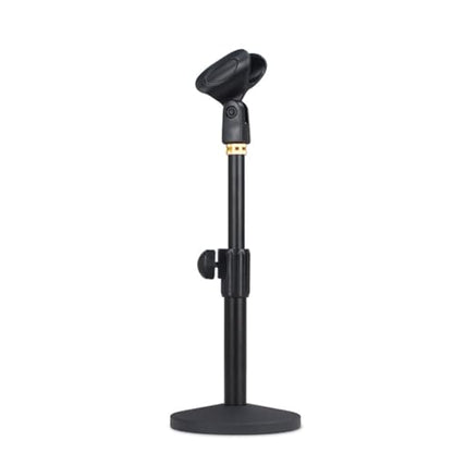 Audio-Technica AT2040USB Hypercardioid Dynamic USB Podcast Microphone Bundled with Pop Filter + Desktop Stand + Cleaning Cloth (4 Items) - style: w/ Desktop Mic Stand