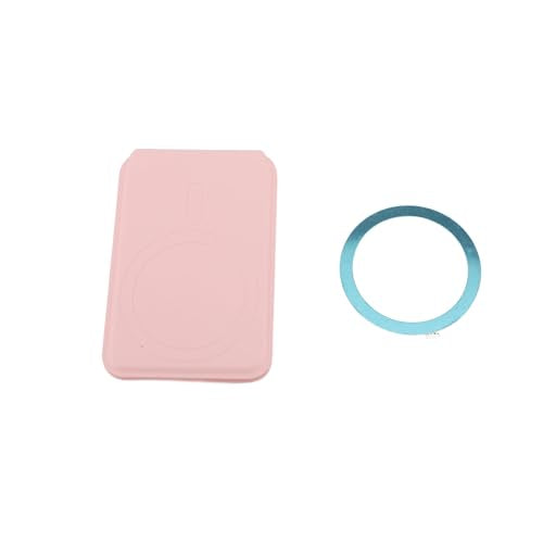 Desktop Phone Stand with Magnetic PU Leather, Multi Angle Adjustment Foldable Desktop Phone Tripod Stand for Video Call, 200 Rotation Phone Stand (Pink) - color: Pink