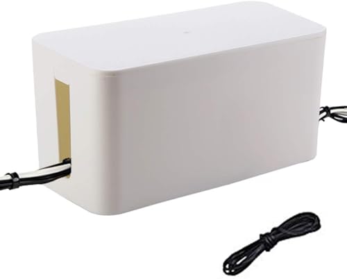 Mini Cable Management Cord Cover Wire Hider Box Concealer Organizer Protector System for Home Theater Entertainment Center Office School (Mini, White) - color: White