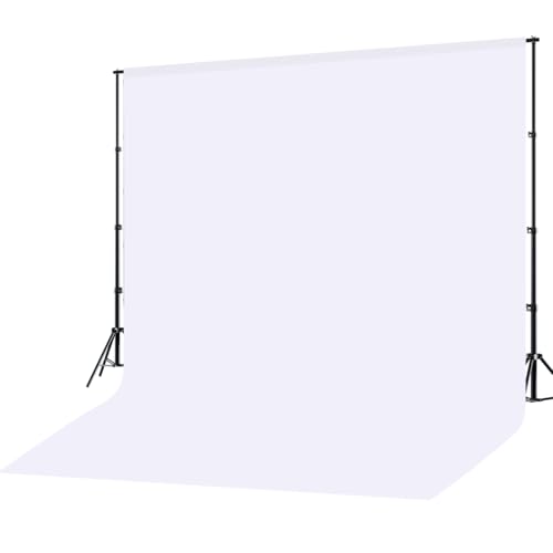 Photo Backdrop Curtains, White Backdrop for Photoshoot 10X 20 FT, White Background for Photography Photo Booth Backdrop for Photoshoot Background Screen Video Recording Parties Curtain - color: White, size: 10*20
