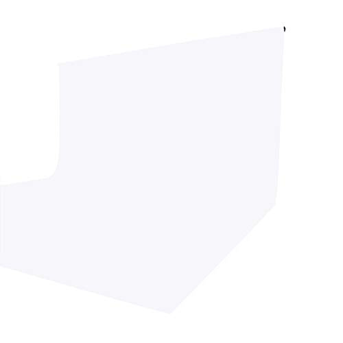 ISSUNTEX 6X9 ft Background Polyester Backdrop, Photo Studio, Collapsible High Density Screen for Video Photography and Television-White - color: White, size: 6X9 ft