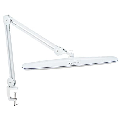 Task Lamp with Clamp, 23 Inch Lamp Head, Bright 182PCS LEDs,3 Color Temperatures, 4 Brightness Levels, Metal Swing Arm 20W 2200 Lumen Dimmable Led Desk Lamp (White, CCT) - color: White, CCT