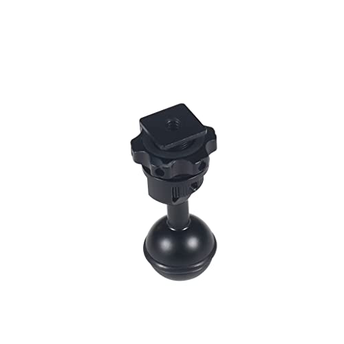 1 Inch Ball Mount Head Adjustable Adapter with Cold Shoe Base for Underwater Camera Case Video Flash (Kit B) - color: Kit B